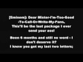 Eminem Stan Ft Elton John Lyrics
