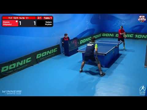 18:00 Mykola Halynskyi 3 - 1 Vadym Hryban West 3 WIN CUP 10.10.2022 | TABLE TENNIS WINCUP