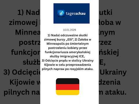 NIEMIECKI dziennik telewizyjny @tagesschau 10 stycznia #przegladfedorskiej