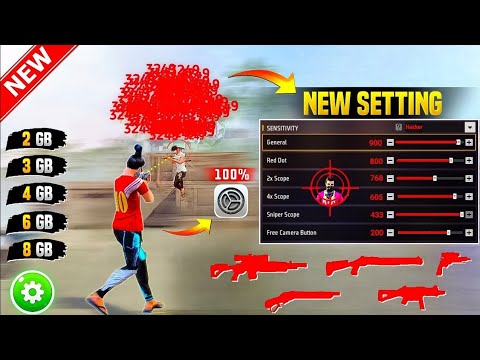 All Gun Headshot Sensitivity Setting After New Ob51 Update | Free Fire Max Auto Headshot Sensitivity