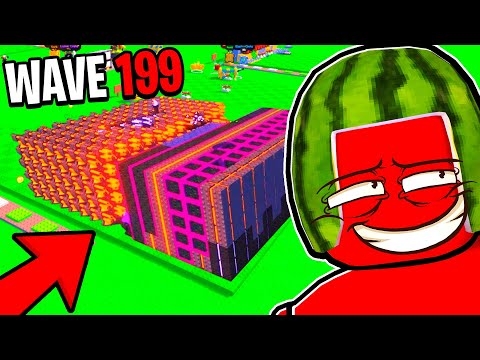 SURVIVE WAVE 200 In Build Ur Base (Roblox)