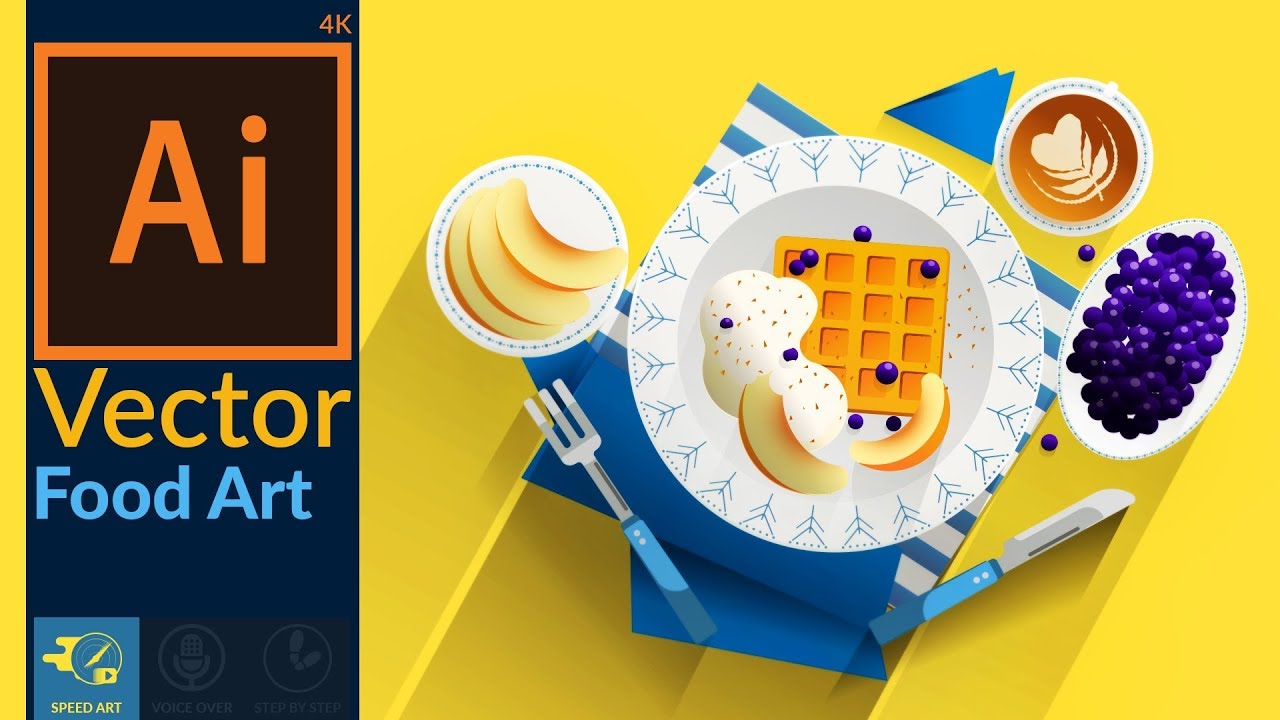 Food Table Artwork in adobe illustrator CC