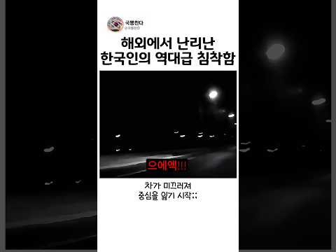 해외에서 감탄 터진 한국인 운전자의 멘탈 수준