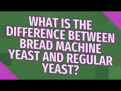 What is the difference between bread machine yeast and regular yeast?