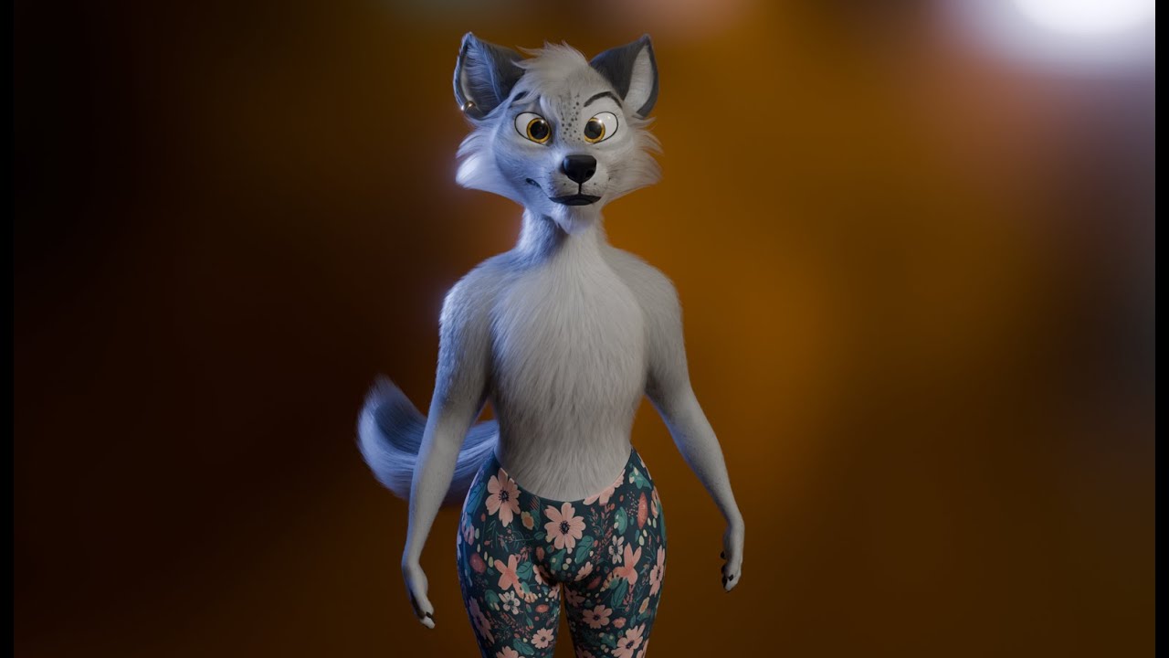 Kovu Anthro Wolf 3D Model