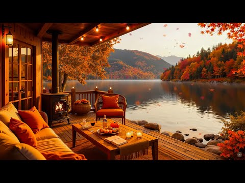Peaceful Autumn Space On The Porch 🍂 Soft Piano Sounds For Relaxation And Good Sleep