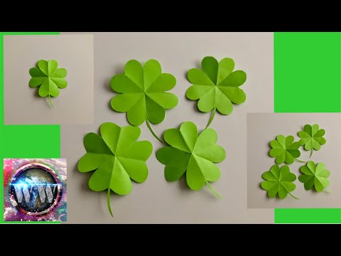 Kleeblatt basteln aus Papier🍀 Glücksbringer als Geschenk selber basteln☘️DIY Cloverleaf🎉Silvester