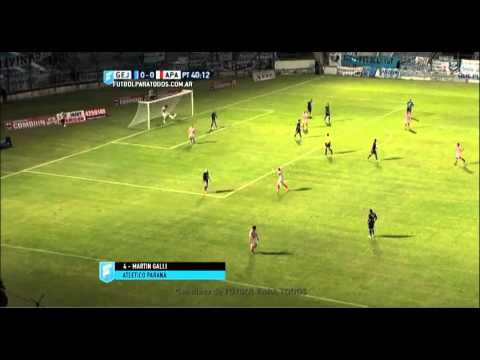 Gol de Galli. Gimnasia (J) 0 - Atl. Paraná 1. Fecha 6. Primera B Nacional 2015. FPT