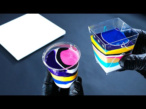 Combine two pour Painting techniques - Part 1