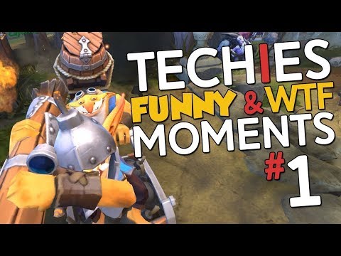 Techies WTF And Funny Moments Dota 2 Game Play