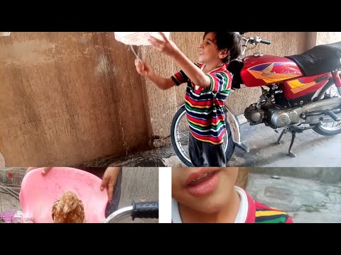 chuchu ke ankh kharab ho gai,chuchu ko cycle ke sair krai,or outdoor shower bnaya