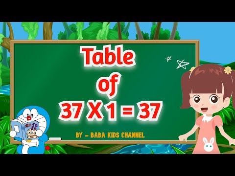 Table of 37 | Learn Multiplication Table of 37 | 37 ka Table | 37 ka pahada | Baba Kids Channel
