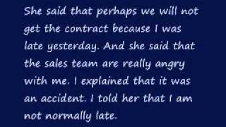 English Speaking Lesson - Shadowing - Sarah Jenkins's Diary 3