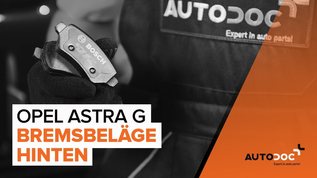Wie Opel Astra G F48 Bremsbeläge hinten wechseln - Anleitung