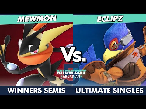 Midwest Arcadian 5 Winners Semis - Mewmon (Greninja) Vs. Eclipz (Falco) SSBU Ultimate Tournament