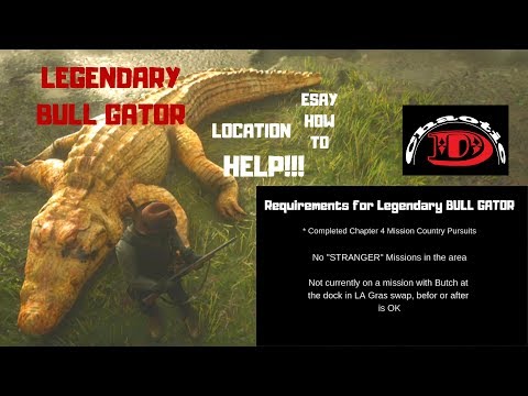 Legendary BULL GATOR HELP!! Location and easy how to RDR2