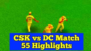 WCC3 Highlights || CSK Vs DC Match - 55 || #joelcricketgaming