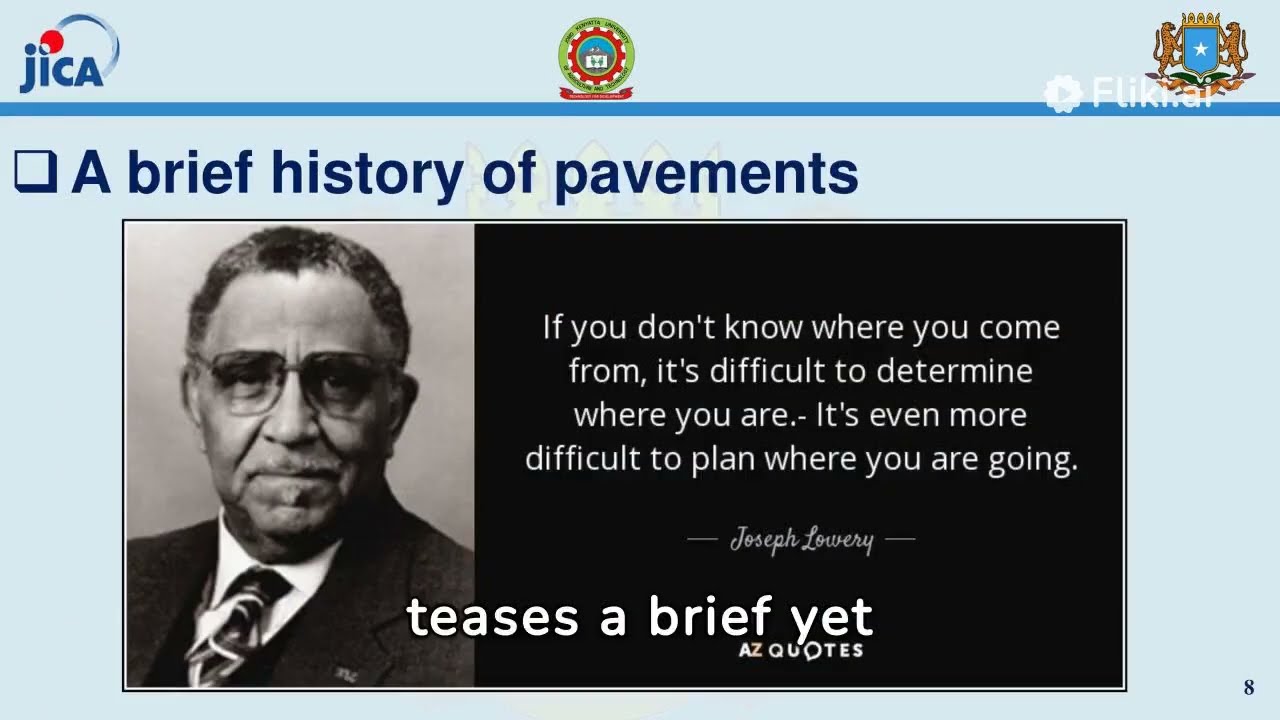 INTRODUCTION TO PAVEMENTS: History and Case Studies