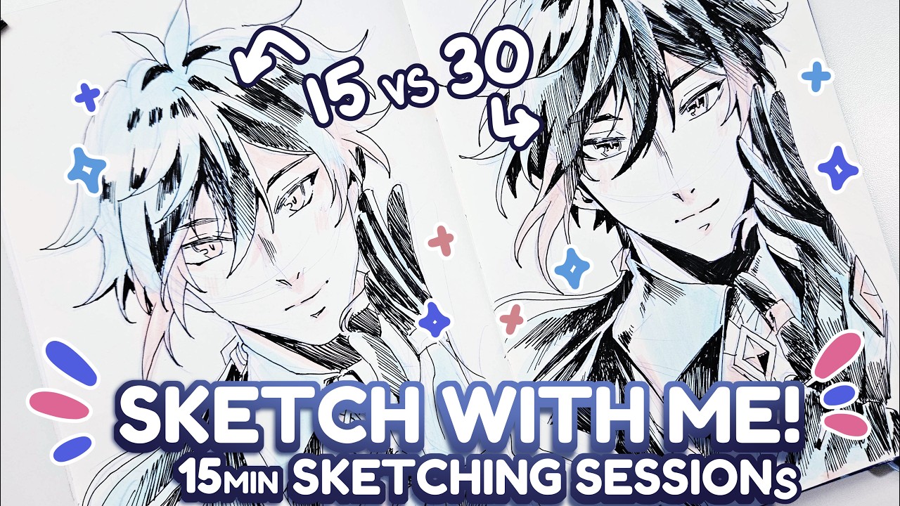 15 Minute Sketching Sessions! How much can you draw ?🤔