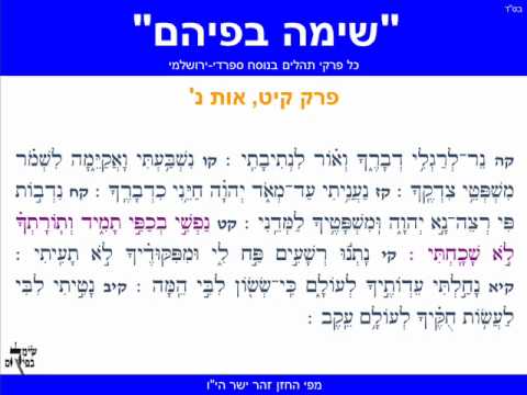 כל מזמורי תהלים נוסח ירושלמי מזמור קי"ט אות נ' mp3 Psalms