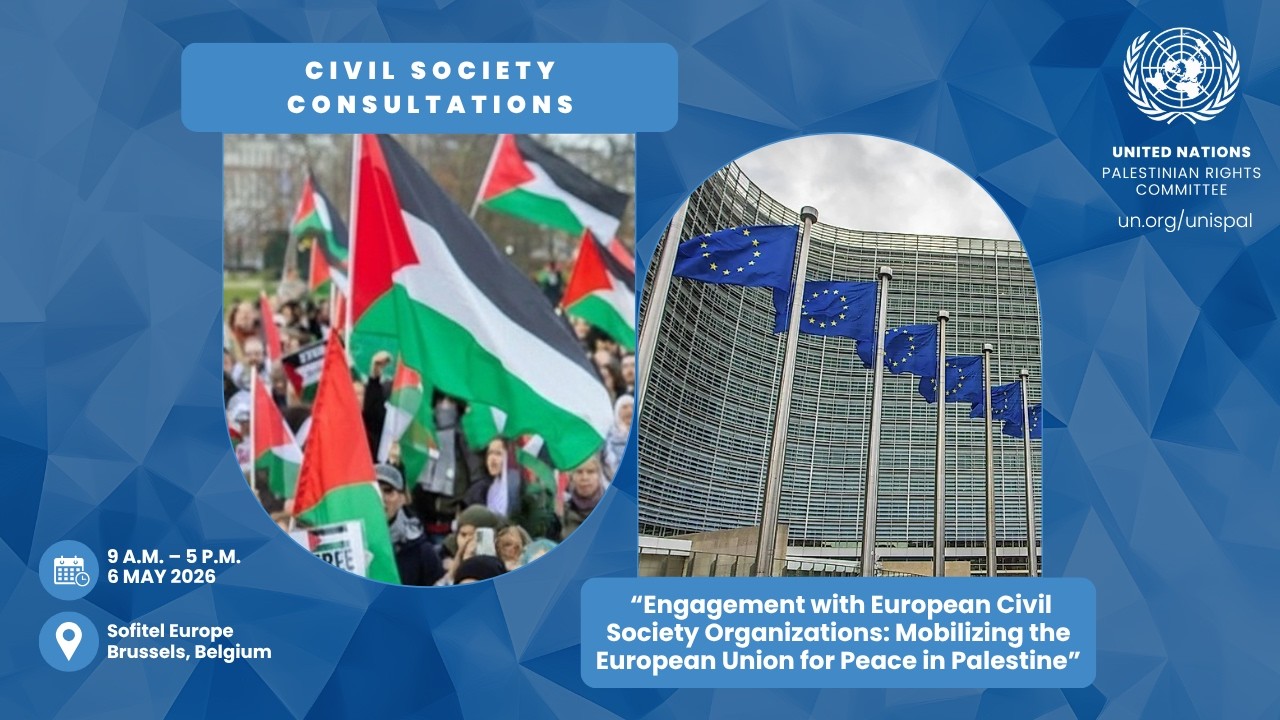 UN Palestine Committee Consultations with European Civil Society Organisations in Brussels