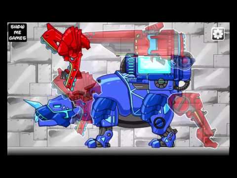 Dino Robot - Tyranno Red + Tricera Blue 2 - Full Game Play - 1080 HD