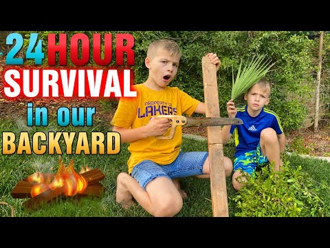 24 Hours - Survive in the Back Yard Alone!