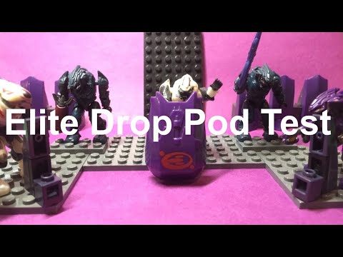 Covenant Elite Drop Pod Mega Construx Stop Motion Test (With bonus blooper reel)