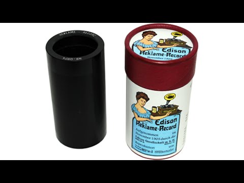 Edison Reklame-Record: Ich bin der Edison-Phonograph / German Advertising Cylinder on Phonograph