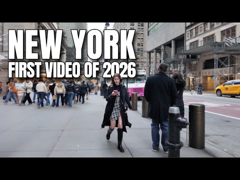 NEW YORK CITY Walking Tour [4K] - First Video of 2026 - NEW YORK MIDTOWN