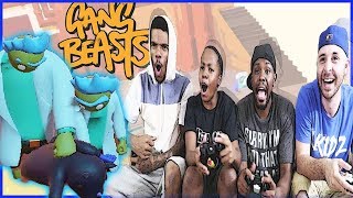 THESE GIANTS TRIED TO VIOLATE US!! - Gang Beasts Wave Gameplay