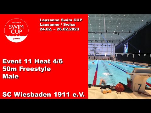 Lausanne Swim Cup 2023 - Event 11 Heat 4/6 Male 50m Free