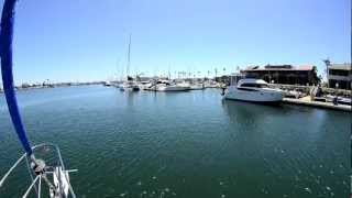 preview picture of video 'Cruising the Channel Islands Harbor on a Sailboat'