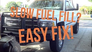 2 Gen Dodge: Slow Fuel Fill Fixed! SO EASY!