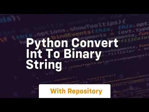 Python Int To Binary String