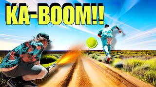 Epic Tennis Ball Launcher & Massive Jumps In Prescott, Arizona!