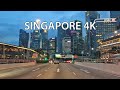Singapore 4K Skyscraper District Sunset Drive