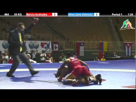 2012 Pan Am: 55 KG WM Semifinal: Marcia Andrades (VEN) vs. Alma Jane Valencia (MEX)