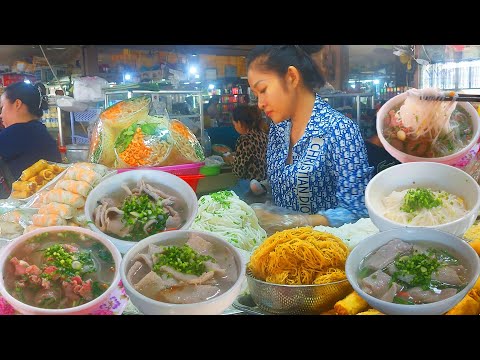 Most Popular Noodles! Beef Noodle Soup, Spring Roll, Rice Noodle, Donut, Snacks - Best Street Food
