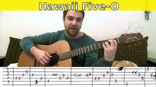 Tutorial: Hawaii Five-O - Fingerstyle Guitar w/ TAB