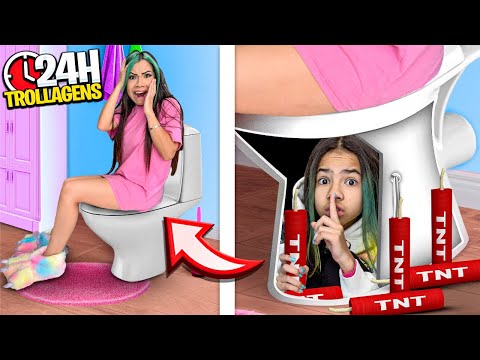 24 TROLLAGENS EM 24 HORAS COM A MINHA MÃE ! *Ela surtou