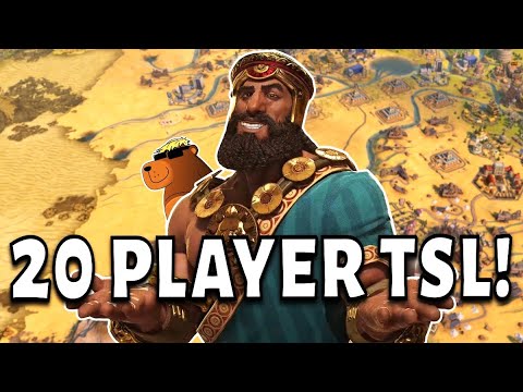 Massive Desert PARADISE?! Gilgamesh On A HUGE 20 Player TSL Map (Deity Sumeria Civ 6)