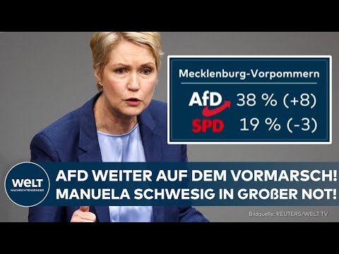 NEUE UMFRAGE: AfD mit Höchstwert in Mecklenburg-Vorpommern! Manuela Schwesigs SPD schmiert ab!