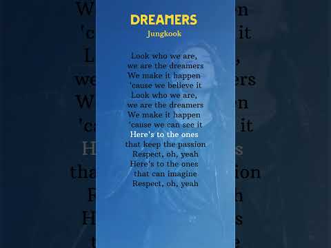 Jungkook-"Dreamers" (ft.Fahad Al Kubaisi Lyrics (FIFA World Cup 2022) #dreamers #jungkook #lyrics