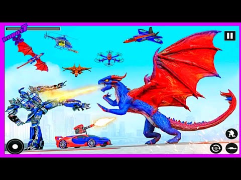 Flying Dragon Robot Game: Robot Transforming Games Android gameplay