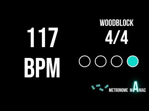 Metronome 117 BPM 4/4 - Woodblock