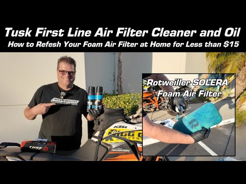 How to Clean a Oil an Foam Air Filter Rottweiler SOLERA Air Filter Tusk First Line Cleaner and Oil
