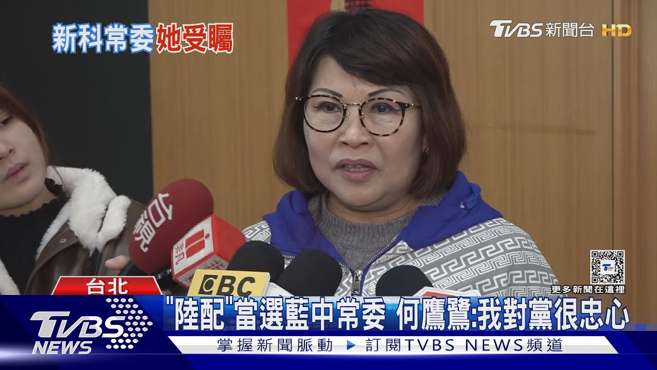 「陸配」當選藍中常委 何鷹鷺:我對黨很忠心
