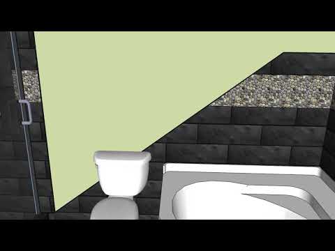 Slate Bathroom with Fasade ceiling