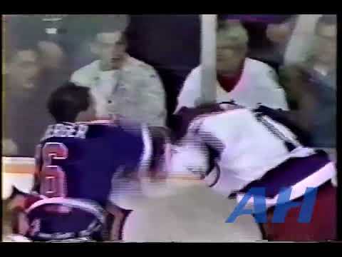 NHL October 14, 1992 Winnipeg Jets v Edmonton Oilers (melee) (HL) Alexei Zhamnov v Kelly Buchberger
